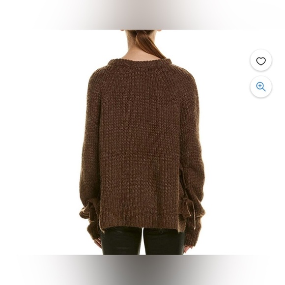 ASTR The Label Brown Lexie Side Tie Chunky Sweater Wool Blend‎ - Picture 5 of 10